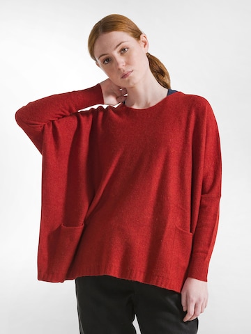 Pullover extra large di DEHA in arancione: frontale