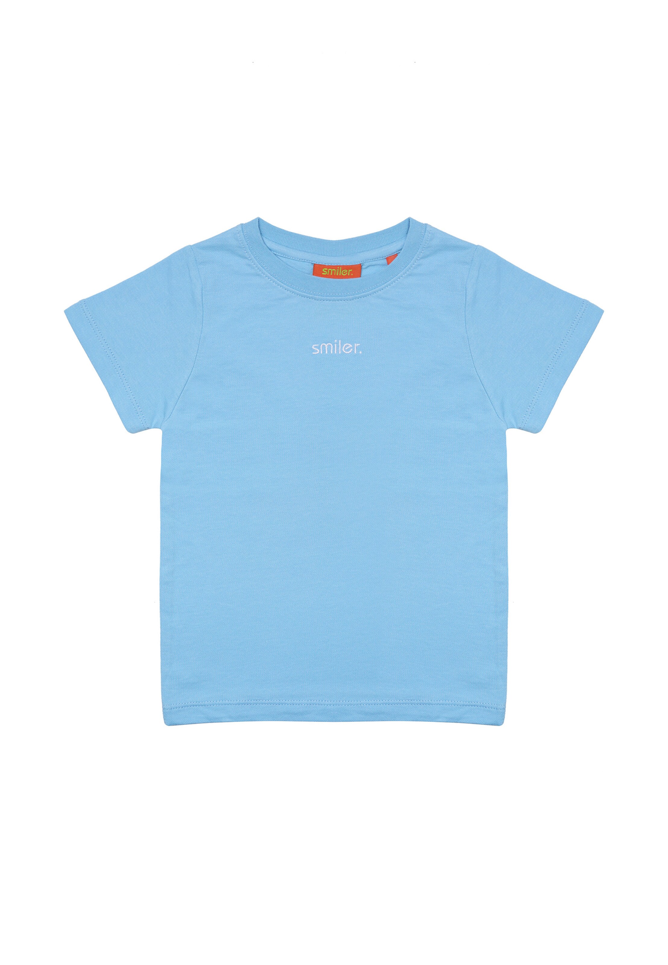 T-Shirt 'mini-laugh.' smiler. en bleu : devant
