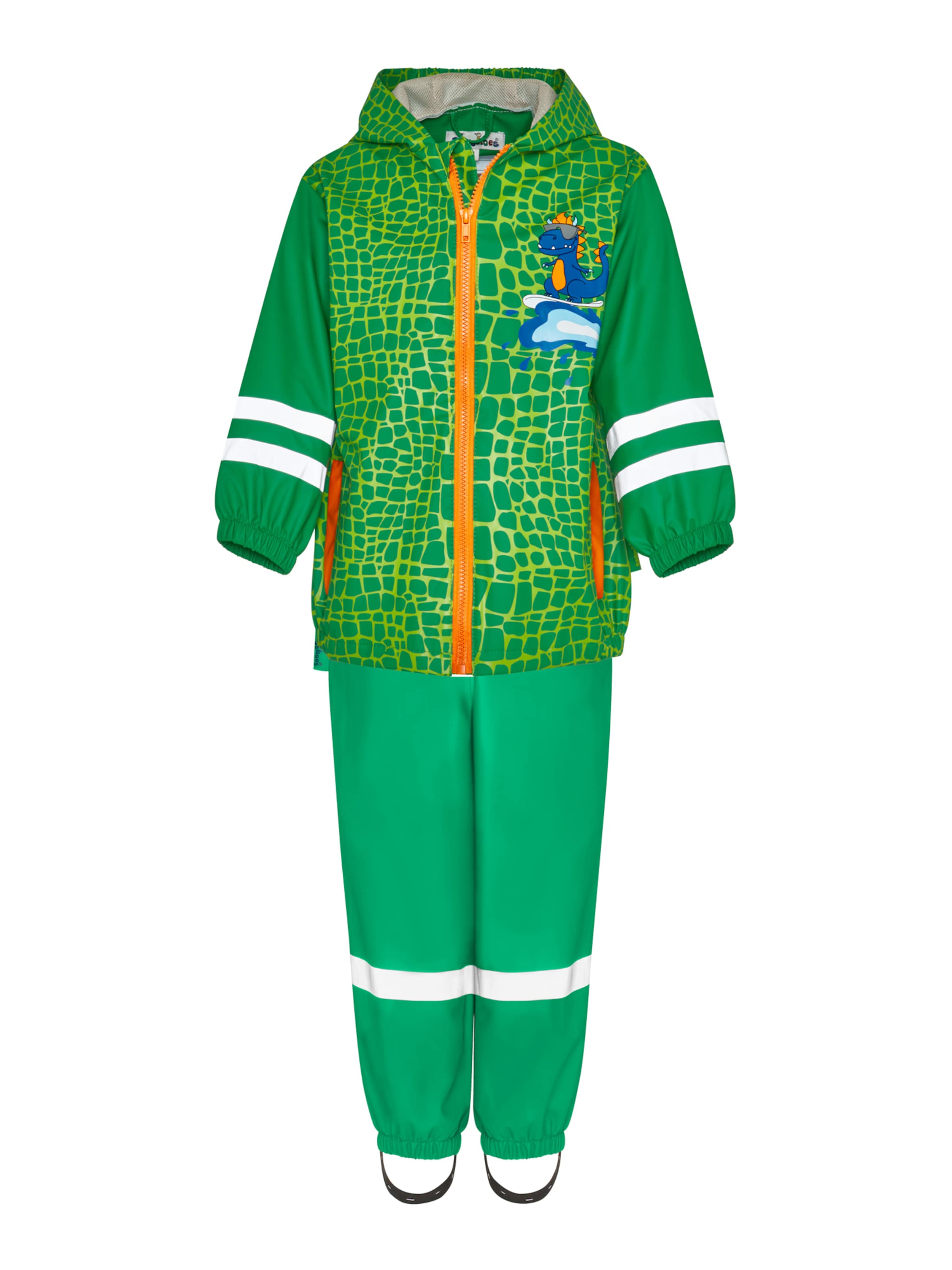 PLAYSHOES Funkční oblek 'Dino' – zelená: přední strana