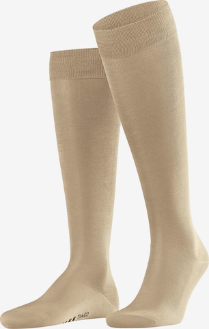 FALKE Knee High Socks 'Tiago' in Brown: front