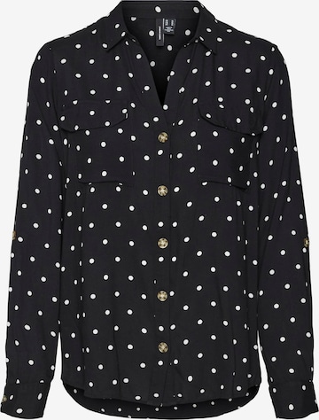 Camicia da donna 'VMBumpy' di Vero Moda Curve in nero: frontale