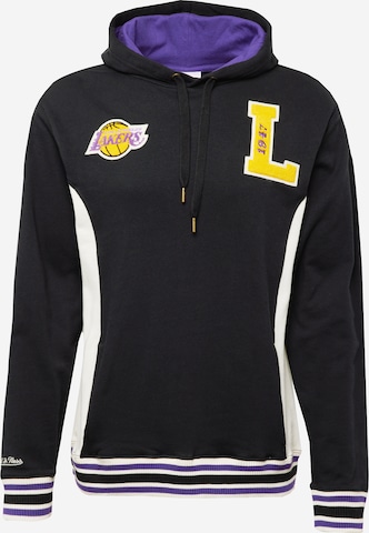 Mitchell & Ness Sweatshirt 'NBA TEAM LAKERS' in Zwart: voorkant