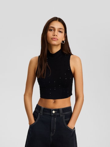 Bershka Top in Black: front