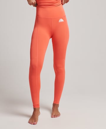 Superdry Skinny Workout Pants in Orange: front