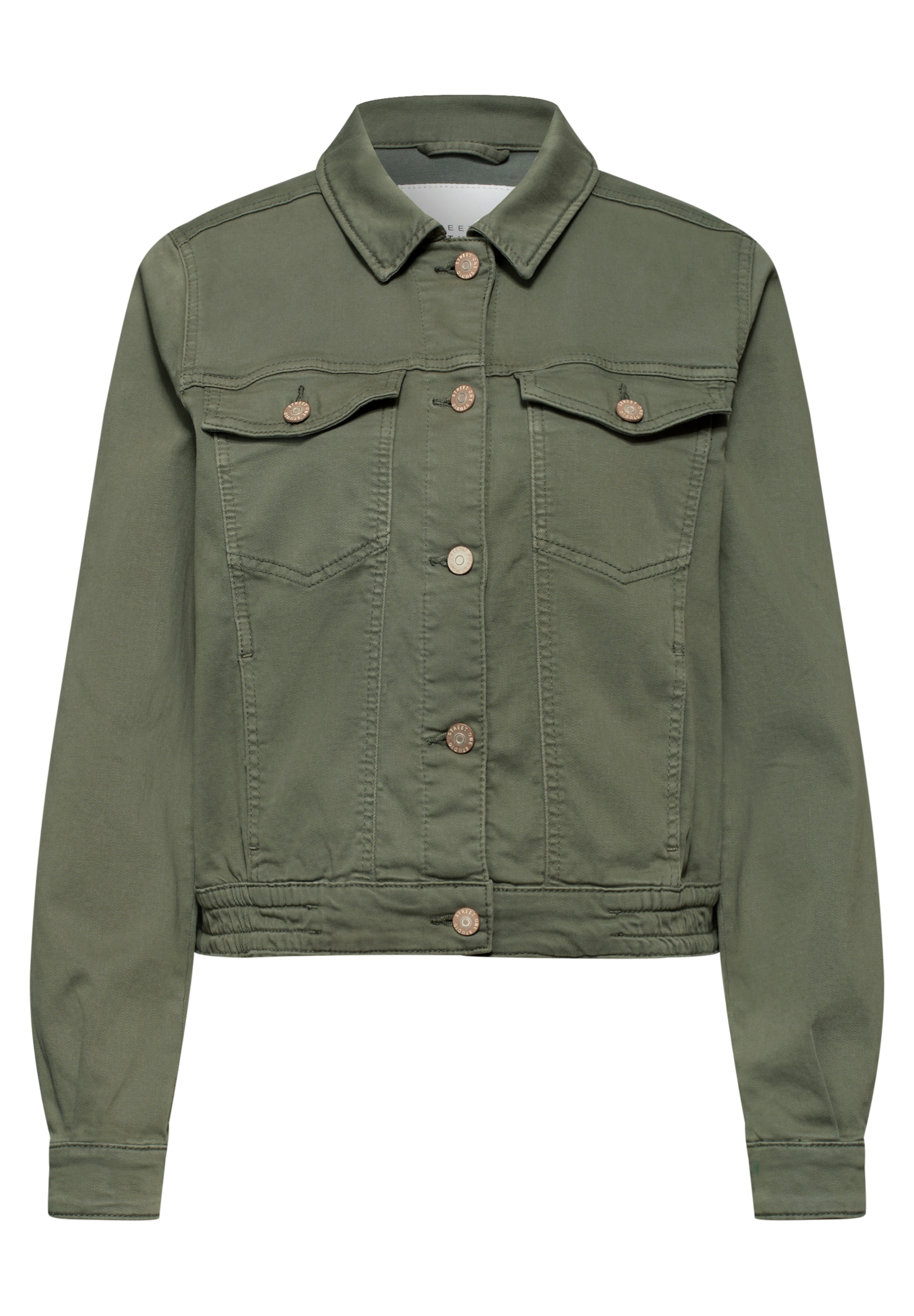 Street One Studio Between-Season Jacket in Green: front