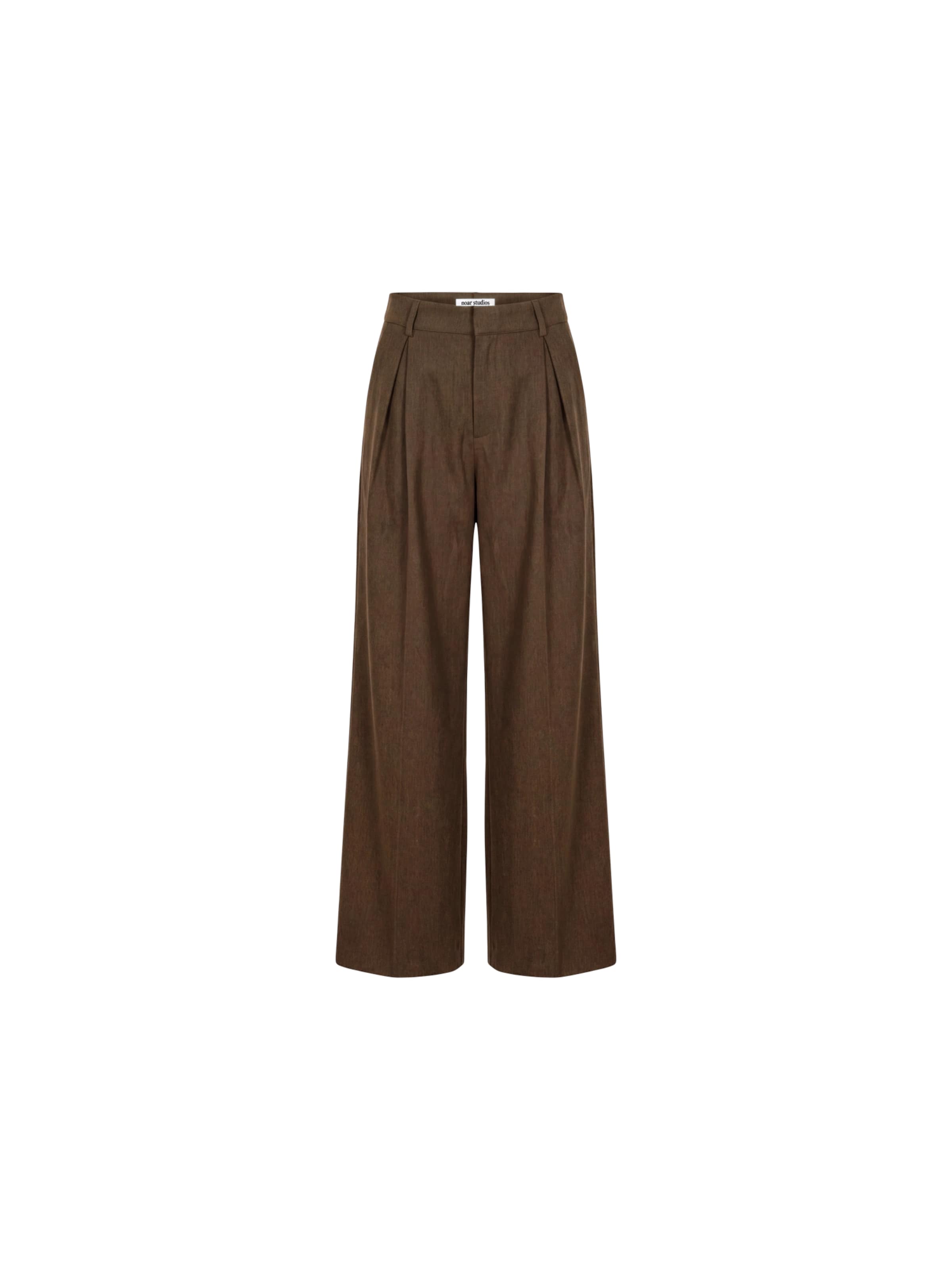 noar studios Regular Broek in Bruin: voorkant
