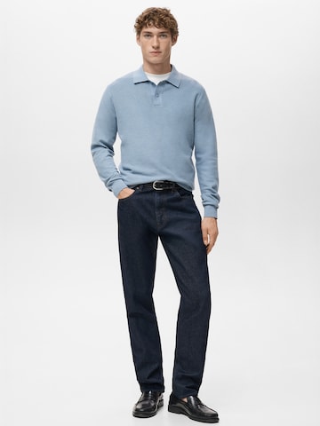 MANGO MAN Tröja 'Tens' i blå