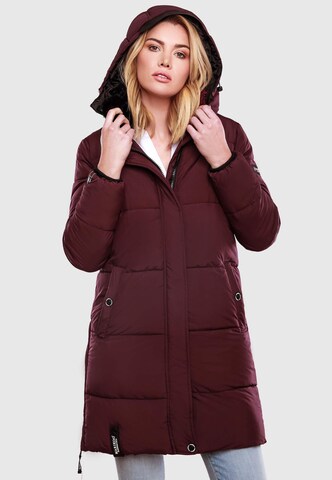 Manteau d’hiver MARIKOO en rouge : devant