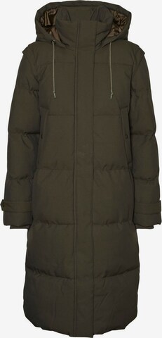 Vero Moda Curve Winter Coat 'Margaret' in Green: front