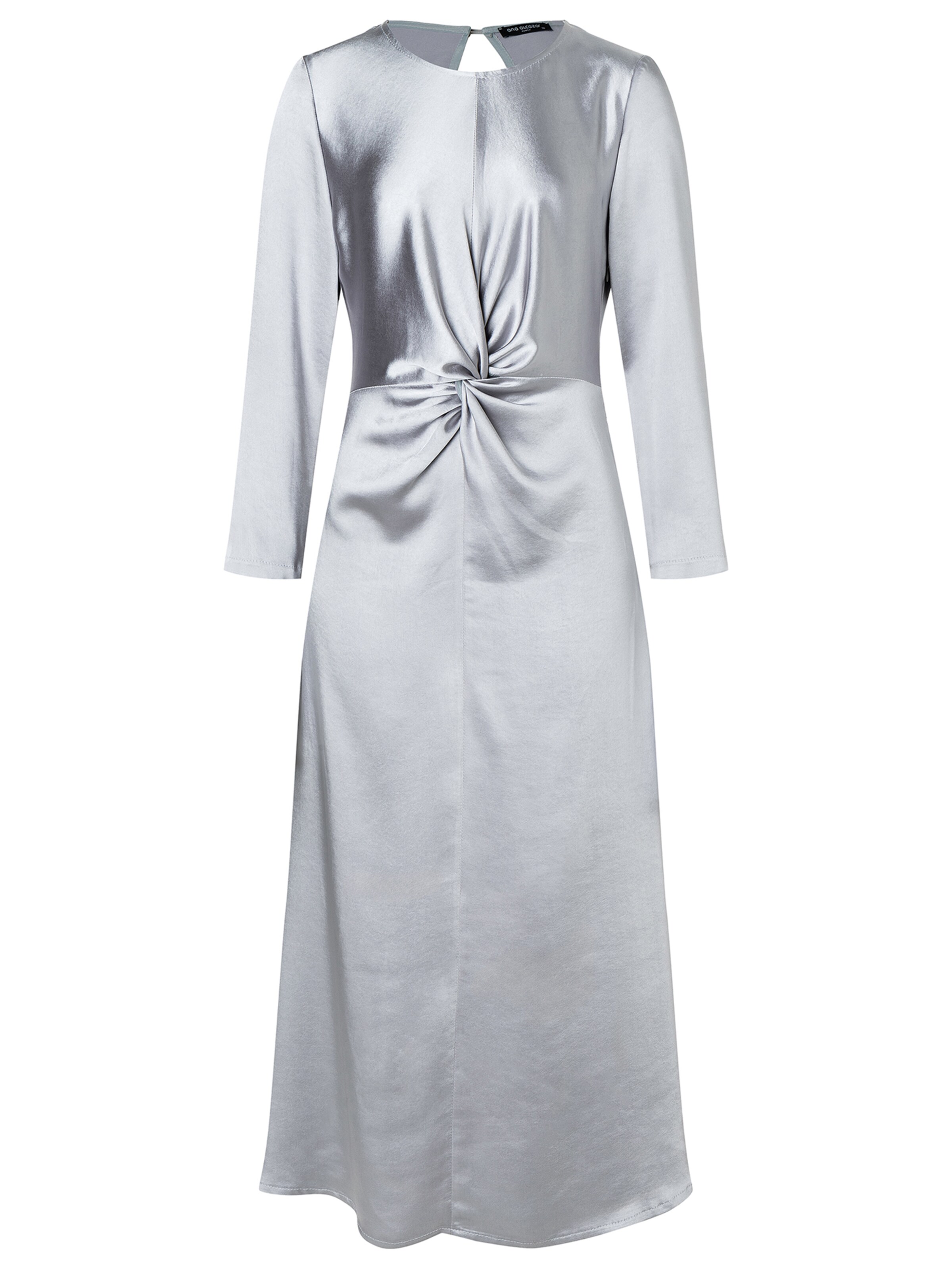 Ana Alcazar Jurk 'Sibel' in Zilver: voorkant