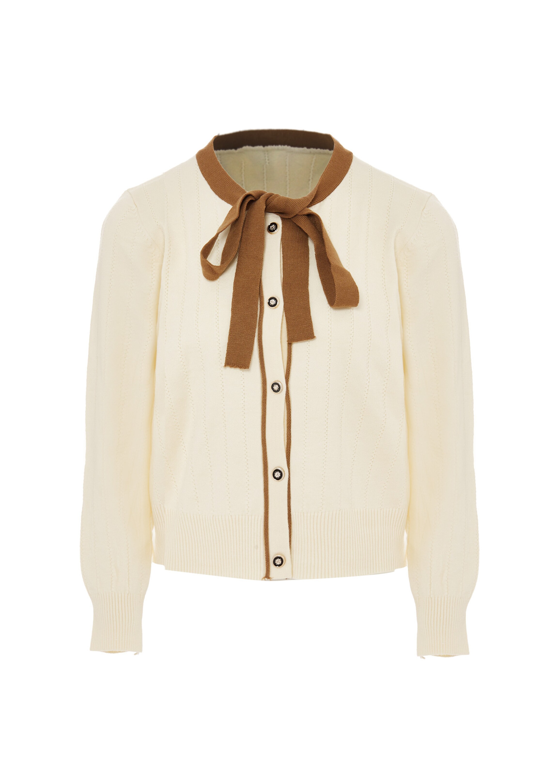 NAEMI Strickjacke in Beige: Vorderseite