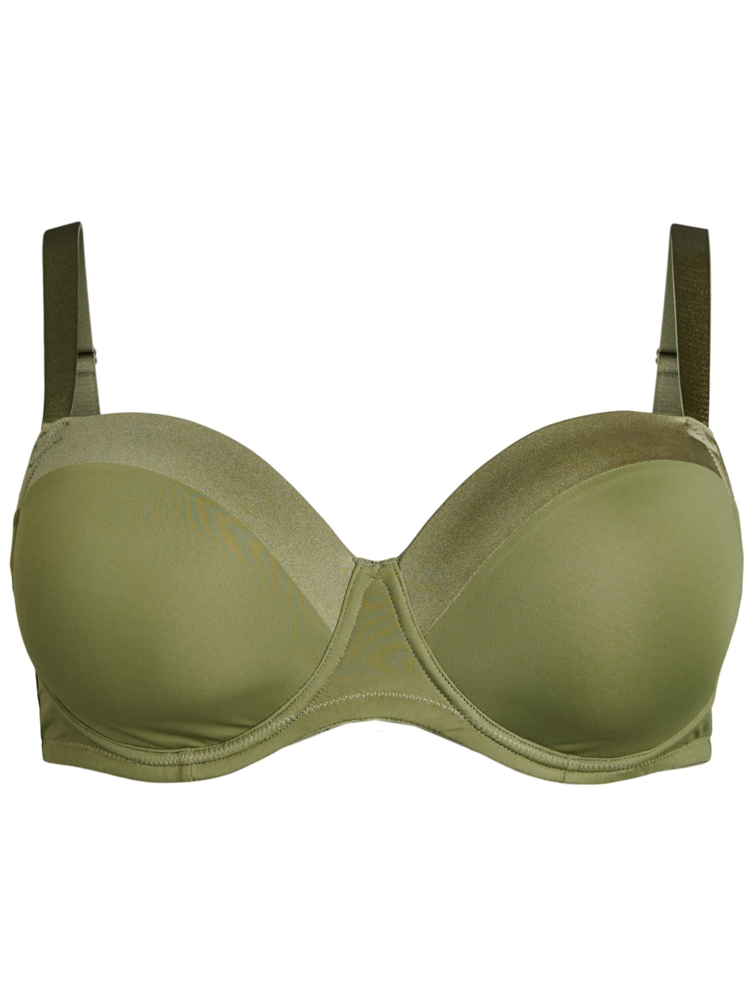 Devoted by Zizzi T-särgi Rinnahoidja 'Leline', värv roheline: eest vaates