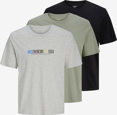 Marškinėliai 'JORNANTUCKET' iš JACK & JONES, spalva – azuro spalva / šviesiai pilka / pastelinė žalia / juoda, Prekių apžvalga