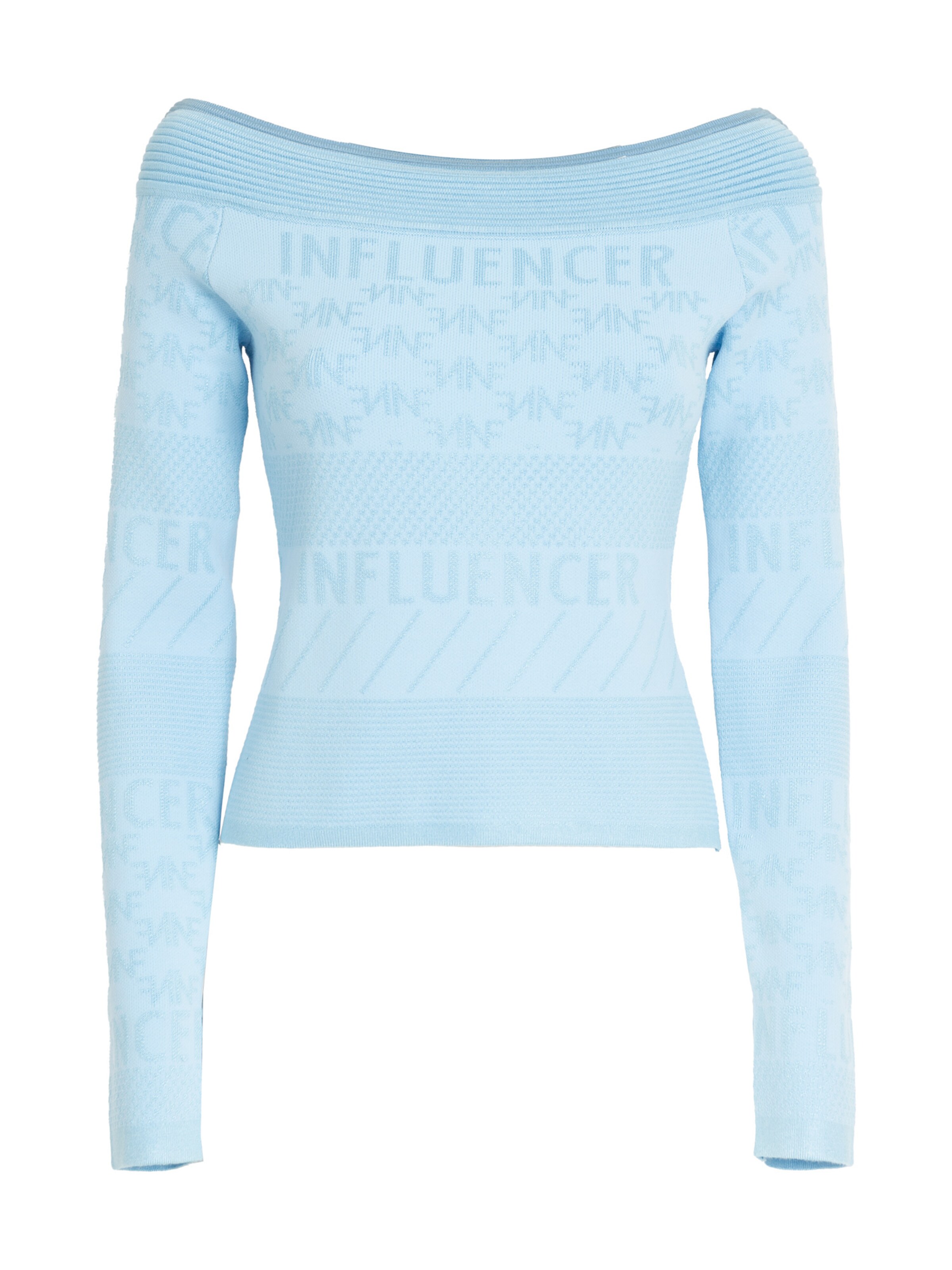 Pull-over Influencer en bleu : devant