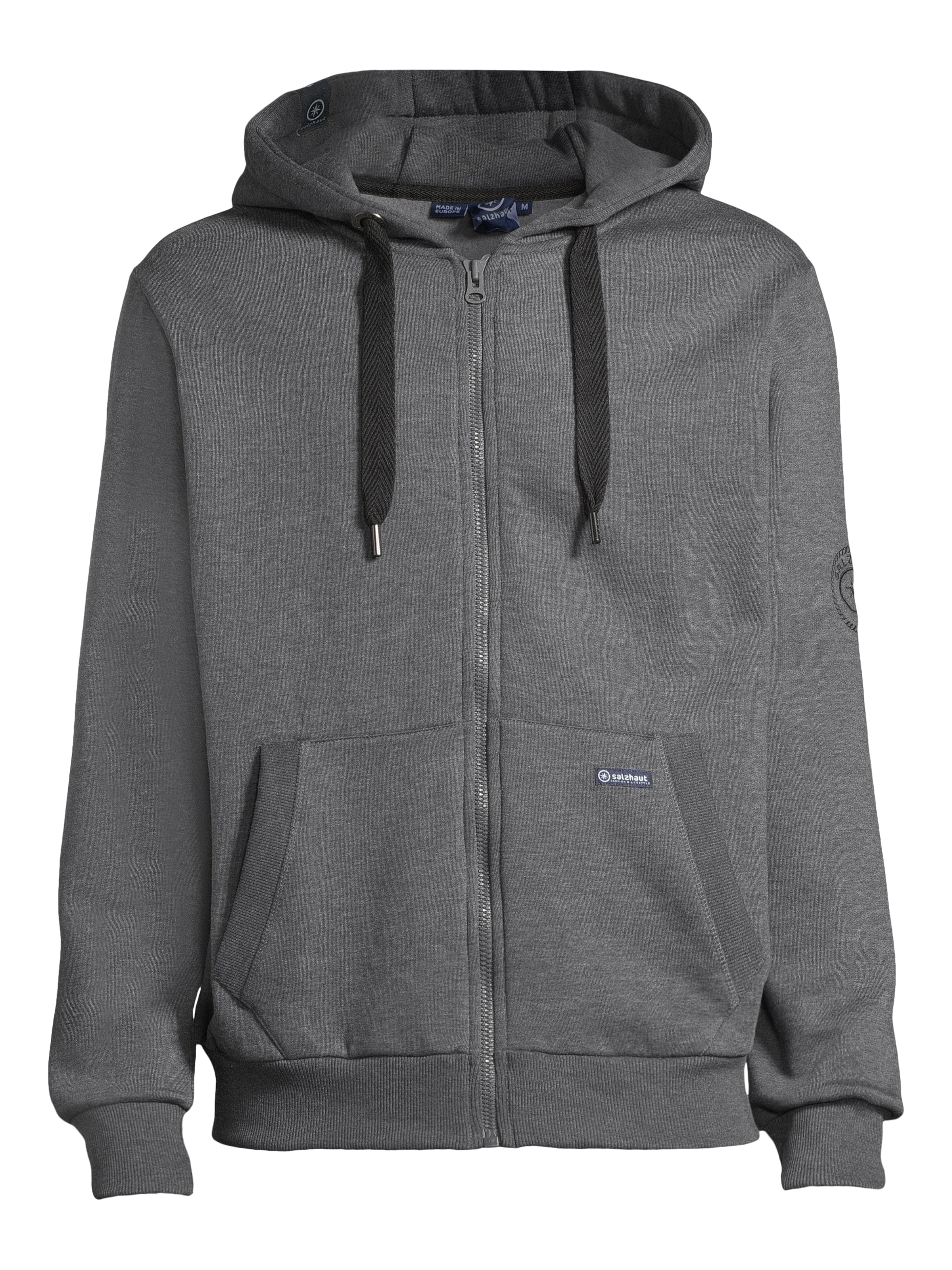 salzhaut Sweatvest 'BREKER' in Grijs: voorkant