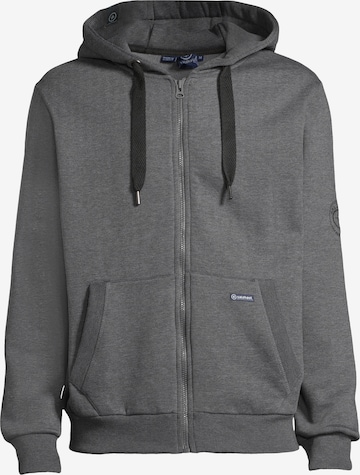 salzhaut Sweatvest 'BREKER' in Grijs: voorkant