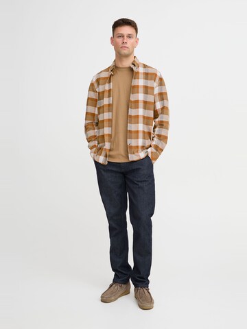 BLEND Regular Fit Hemd in Braun