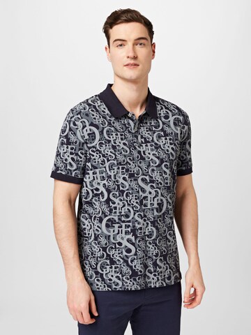 GUESS - Camisa 'AIRDIN' em azul: frente