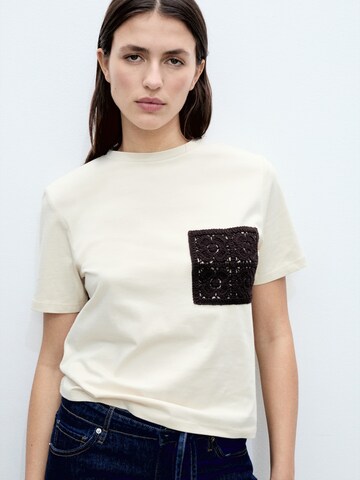 MANGO T-Shirt 'DAISY' in Beige: Vorderseite