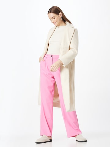 modström Wide leg Pleat-Front Pants 'Anker' in Pink