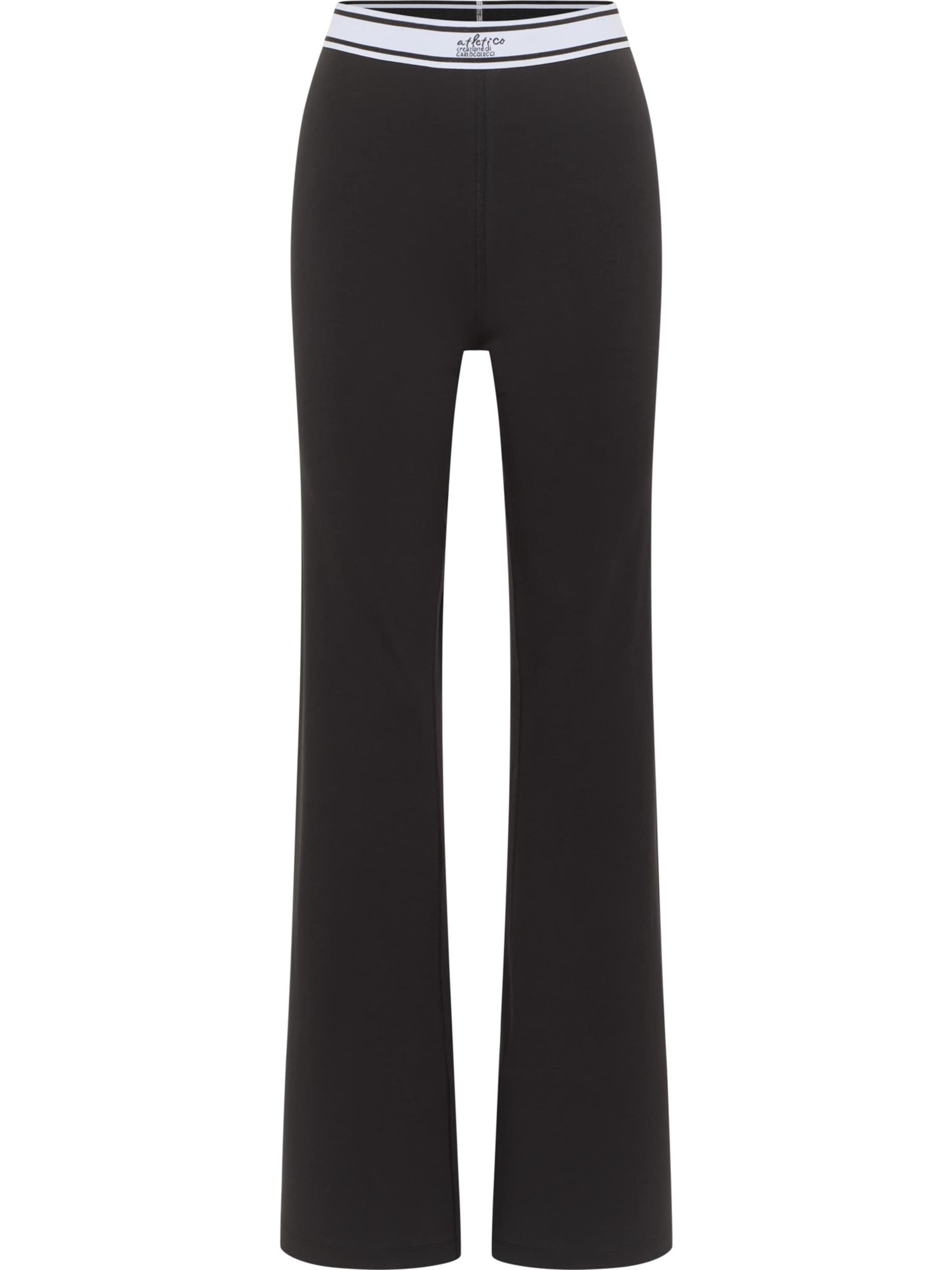 Carlo Colucci Flared Broek &#x27;Dreisser&#x27; in Zwart: voorkant