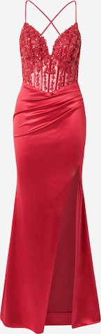 LUXUAR Iltapuku värissä punainen: etupuoli