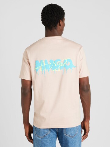 HUGO T-Shirt 'Dindion' in Pink