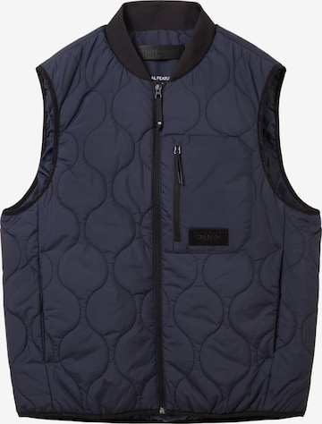 TOM TAILOR DENIM Bodywarmer in Blauw: voorkant