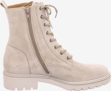 GABOR Lace-Up Ankle Boots in Beige