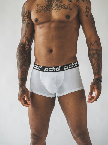 pckd – underwear done right. Boxershorts 'Boxer Trunks' in Weiß