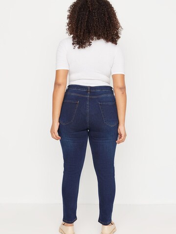 Trendyol Curve Skinny Džíny – modrá