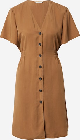 Robe-chemise 'MAGNE' ONLY en marron : devant
