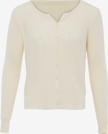 aleva Knit Cardigan in Beige: front