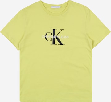 dzeltens Calvin Klein Jeans T-Krekls: no priekšpuses