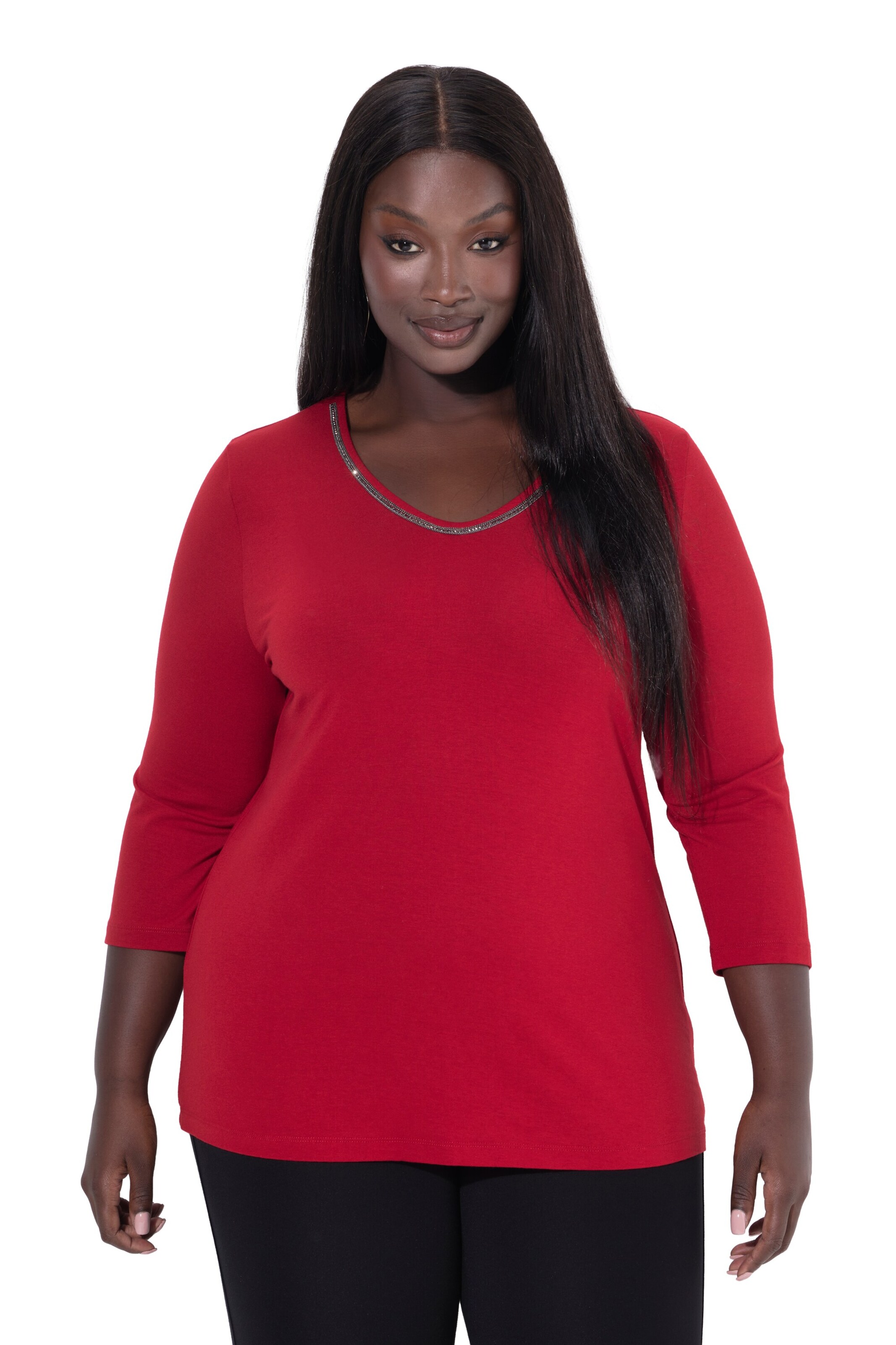 Ulla Popken Shirt in Rot: Vorderseite