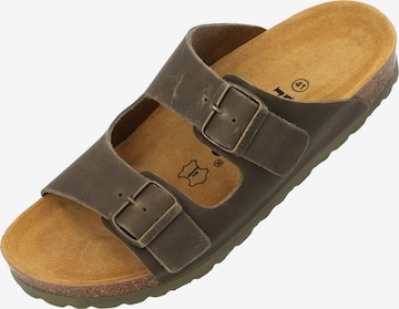 Palado Pantolette 'Palado Korfu Oiled Premium Leather Herren' in Grün: Vorderseite