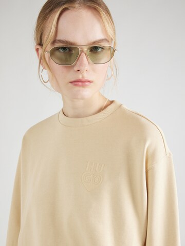 HUGO Sweatshirt 'Deroxina' i beige