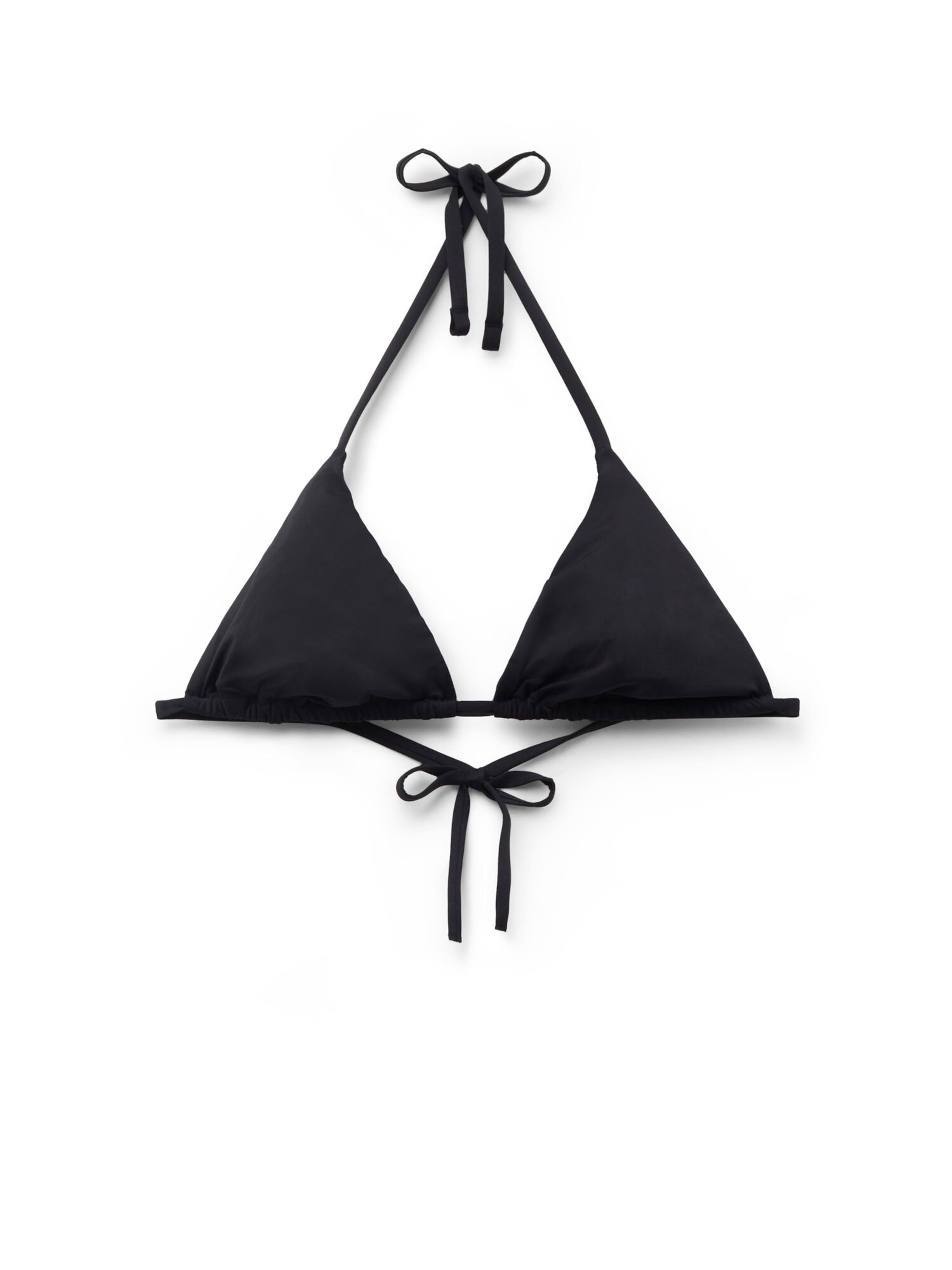 Tezenis Triangle Bikini Top in Black: front
