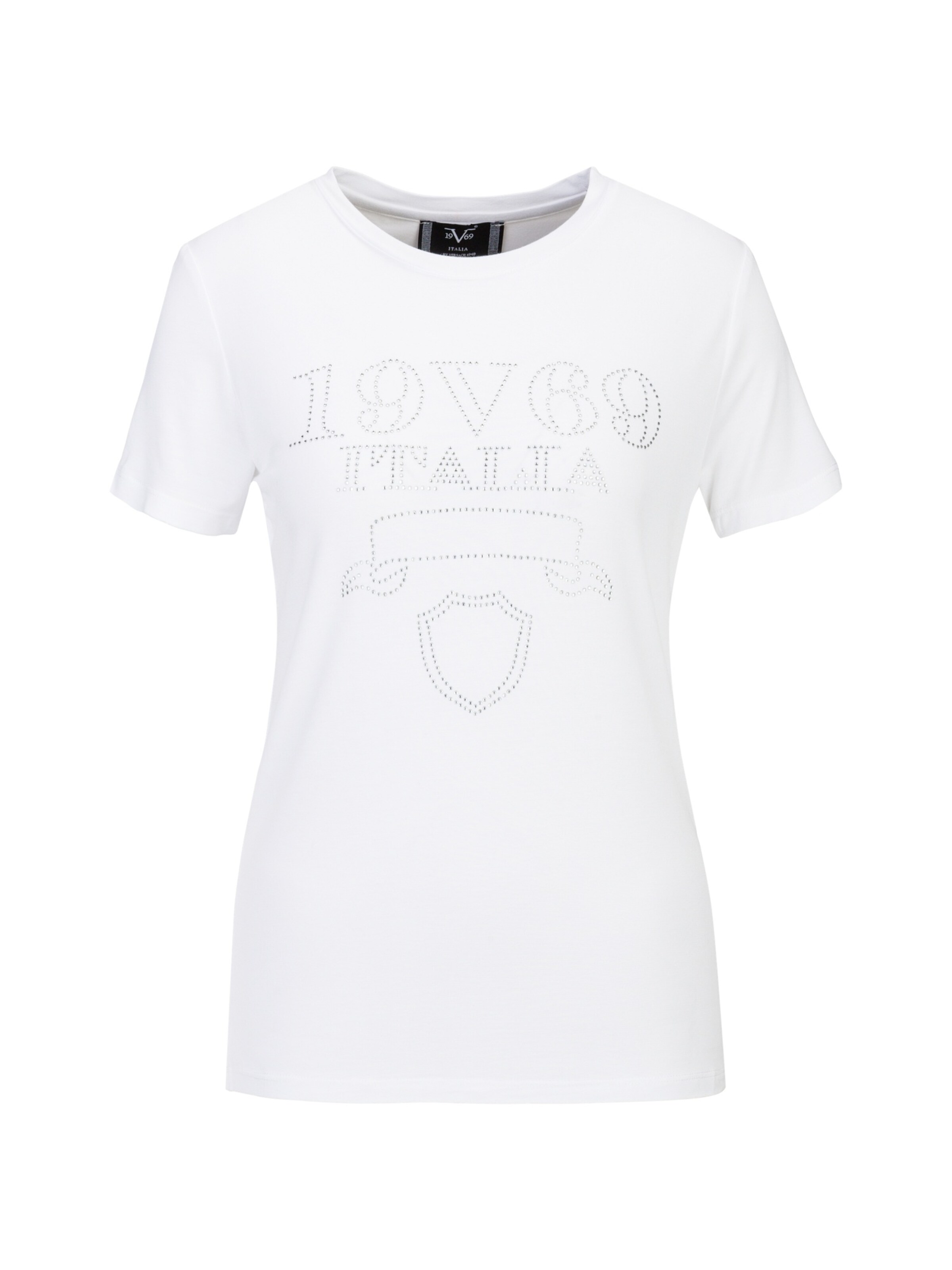 19V69 ITALIA T-Shirt 'Bella Stone' in Weiß: Vorderseite