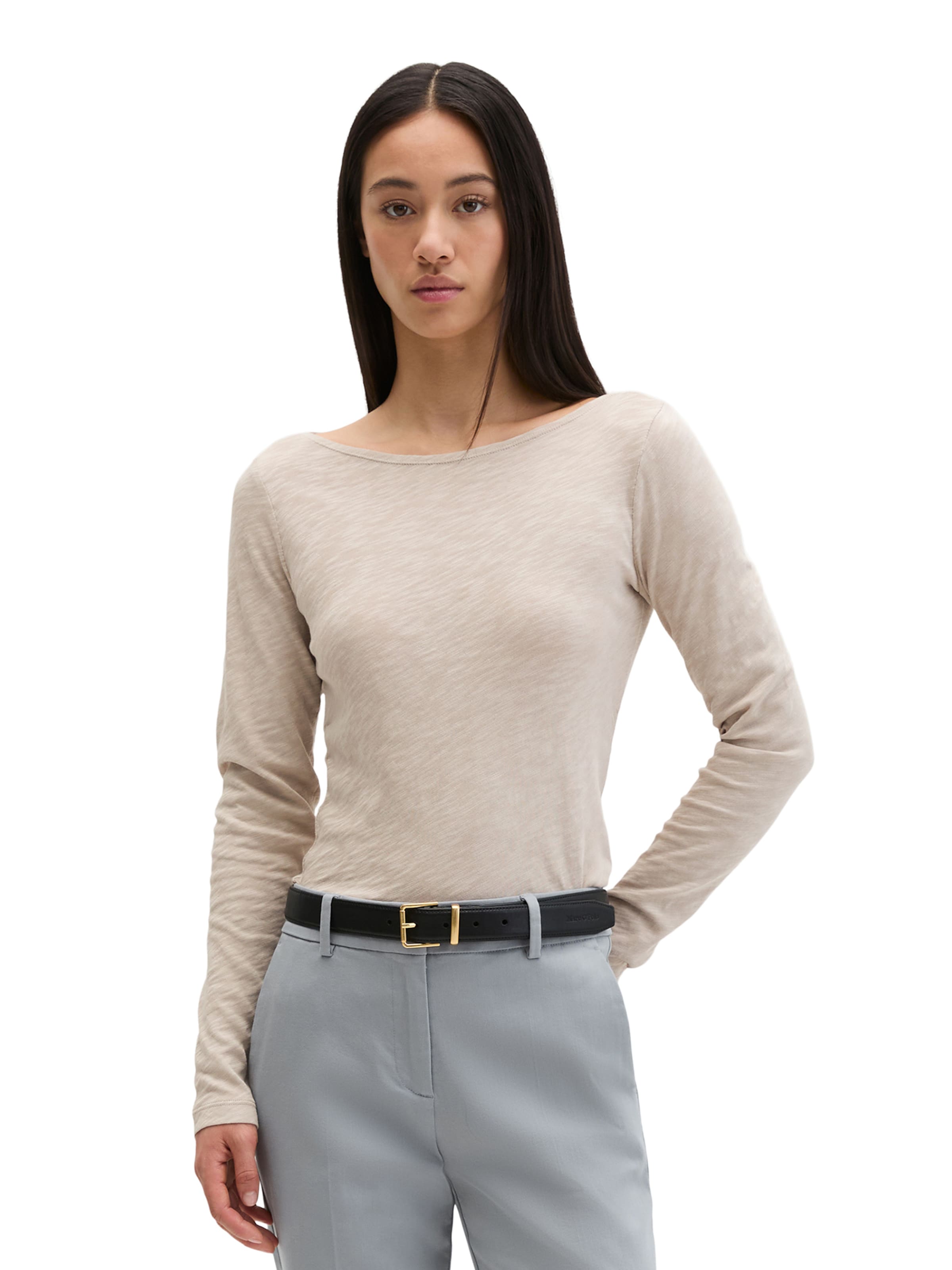 Marc O'Polo Shirt in Beige: voorkant