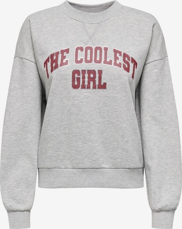 ONLY Sweatshirt 'ONLJo' in Grau: Vorderseite