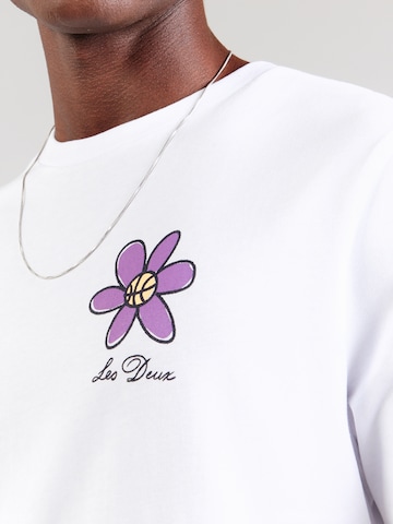 Les Deux - Camiseta 'Flower Basket' en blanco