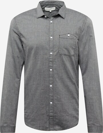 TOM TAILOR DENIM Slim fit Button Up Shirt in Grey: front