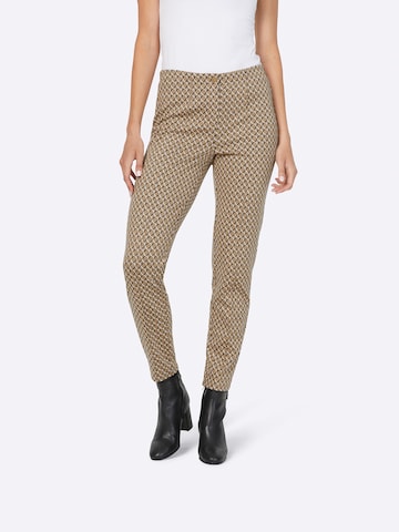 heine Regular Broek in Beige: voorkant