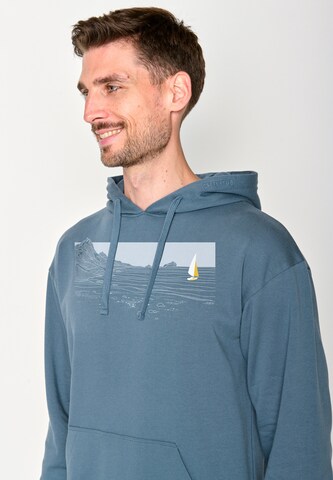 GREENBOMB Sweatshirt 'Nature Cliffsail' in Blauw