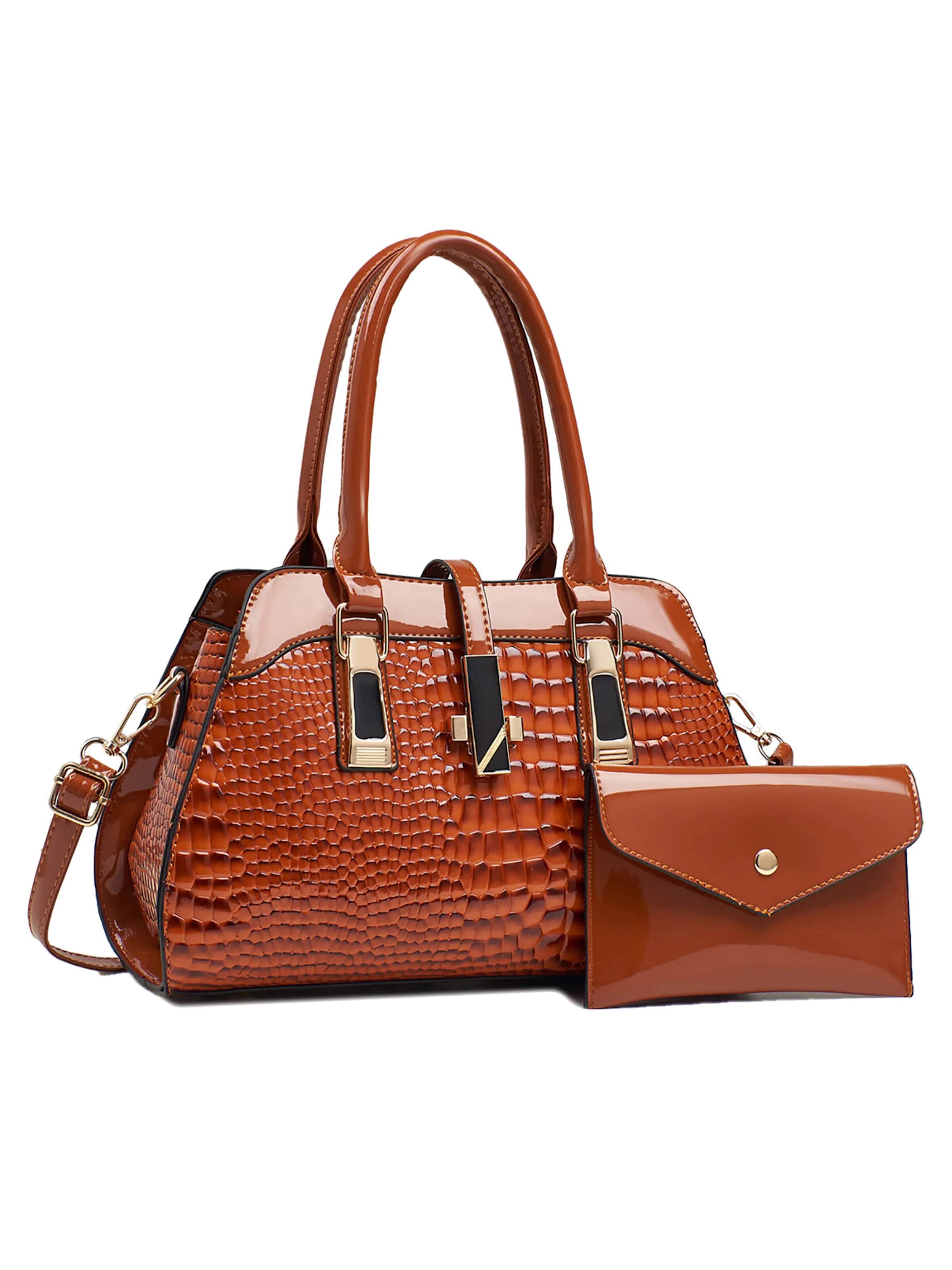 Tomshop24-7 Handbag '2er-Set Ursula' in Brown: front