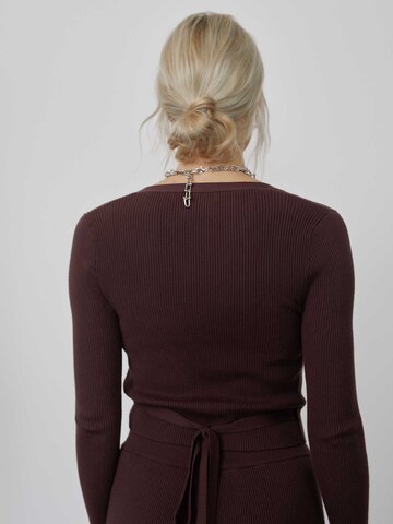 LeGer by Lena Gercke Knit Cardigan 'Nena' in Brown