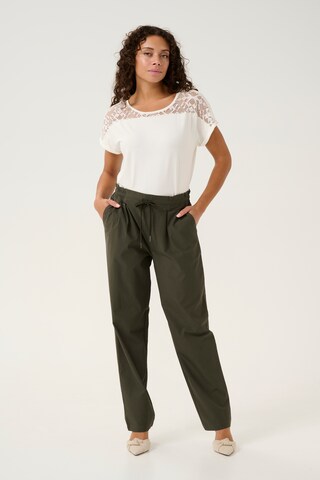 Cream Regular Broek 'Tess' in Groen