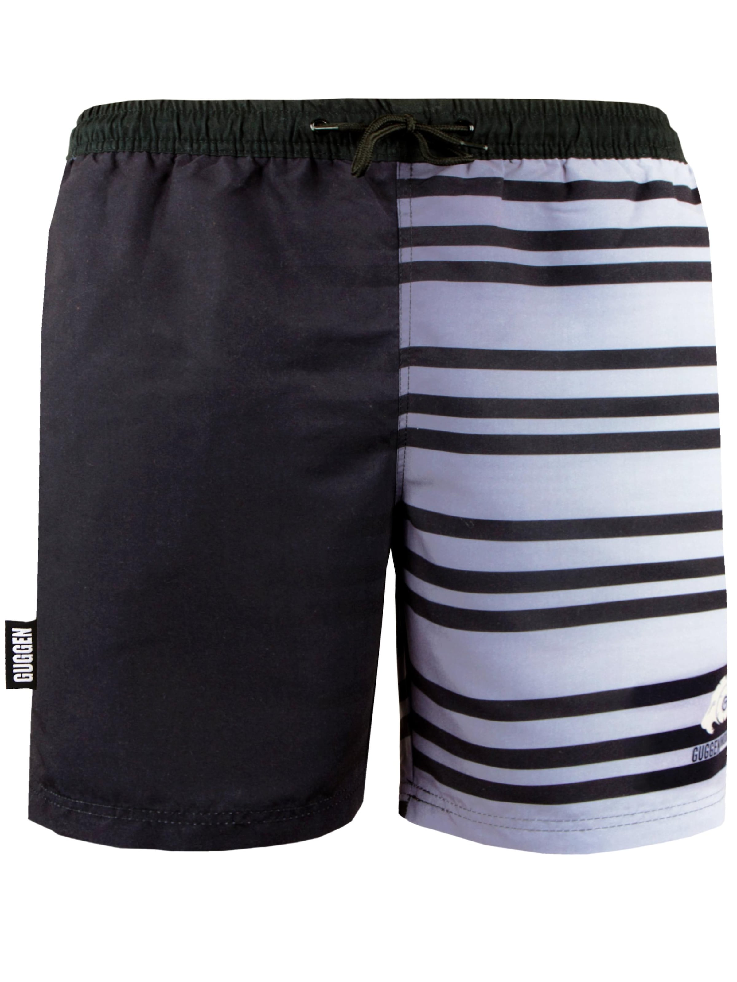 Guggen Mountain Badeshorts 'Boardshorts B1'‌‌‌‌‌‌‌ in Schwarz: Vorderseite