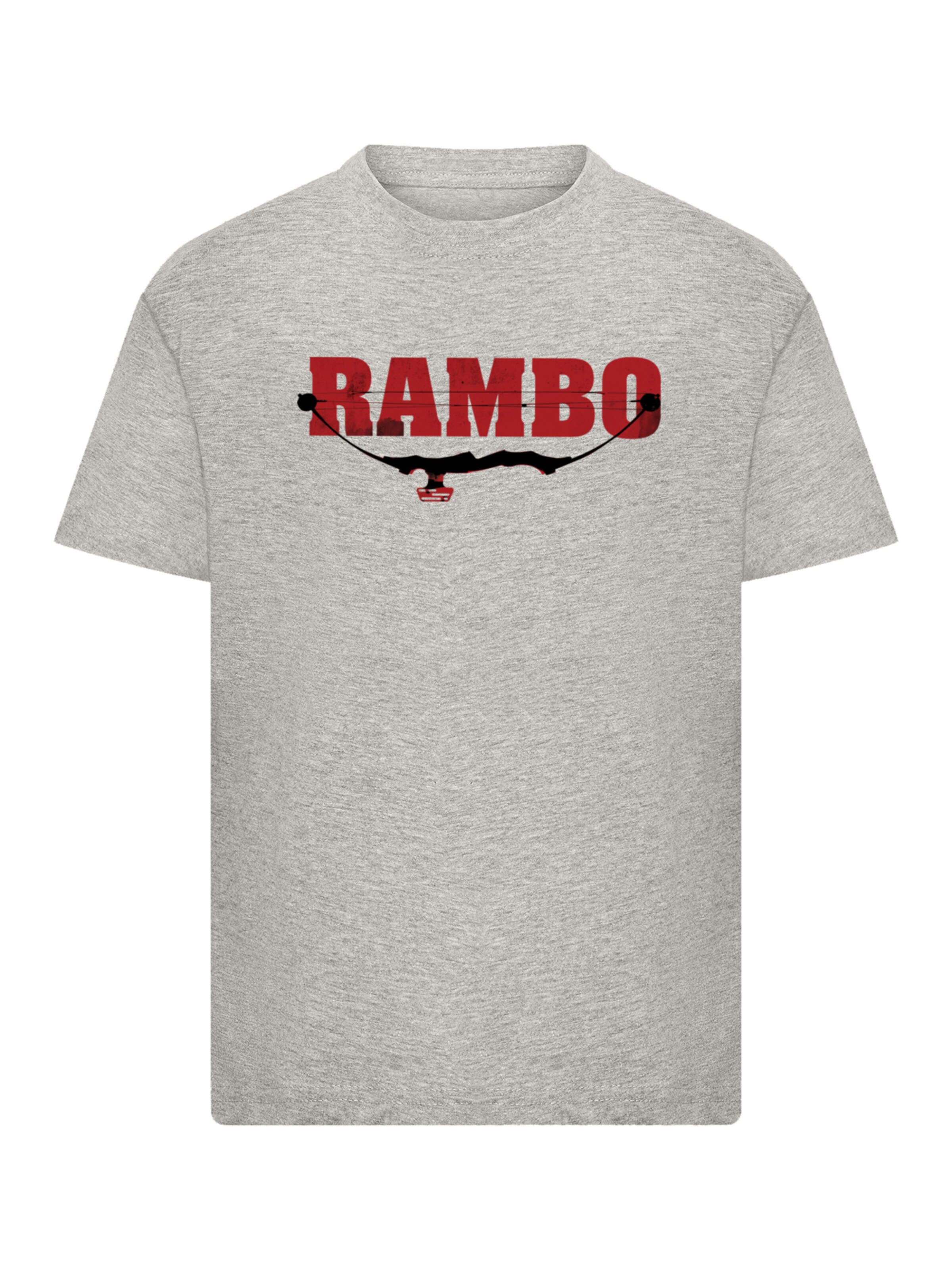 F4NT4STIC Shirt 'Rambo Logo Compound Bow' in Grey: front